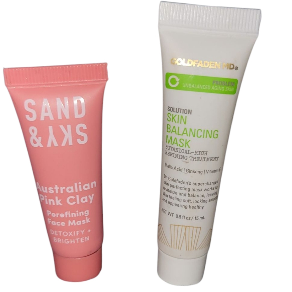 Bundle of 2 travel size face mask NWOT